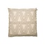 Sierkussen Katoen Wit Taupe - Geometrisch Design