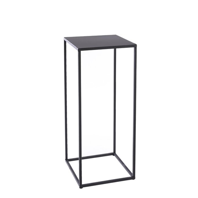 Set Van Drie Vierkante Bijzettafels - Metaal Zwart