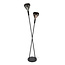 Vloerlamp Koper Chroom Glas 2 Lichtpunten - Wings