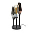 Tafellamp Cocoon 3L - Glas & Zwart Metaal