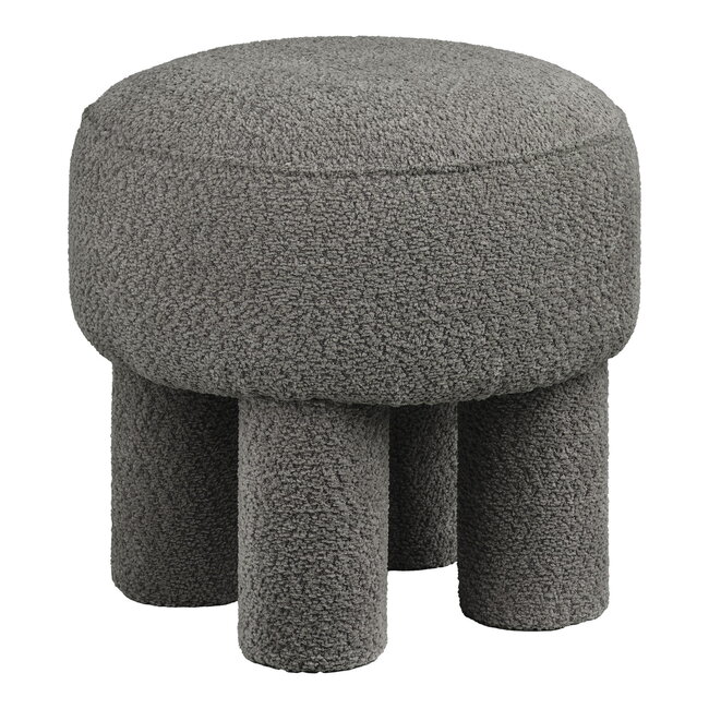 Poef Rond Charcoal Donkergrijs - Moderne Poef