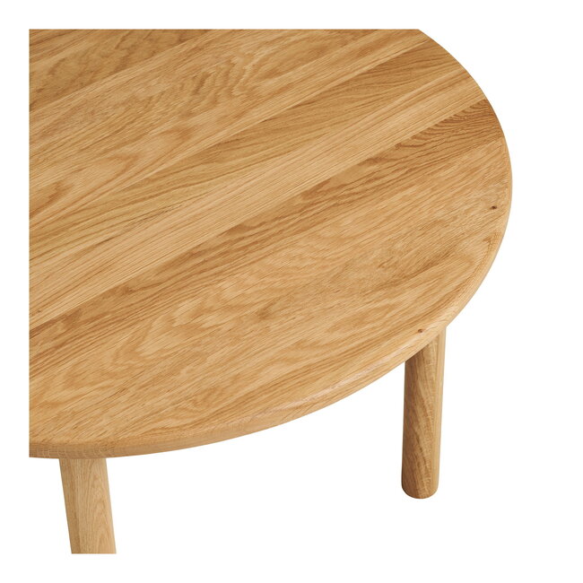Salontafel Rond Massief Eikenhout Naturel