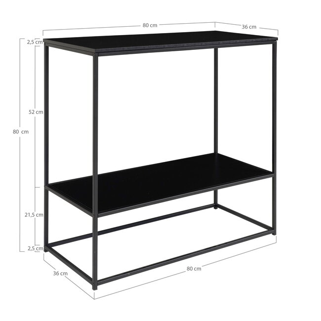 Industriële Haltafel - Zwart Frame - Console Tafel