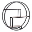 Wandrek Rond - Zwart/Naturel - Metaal & Hout