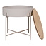 Bijzettafel Rond Beige Licht Grijs - Metalen Frame