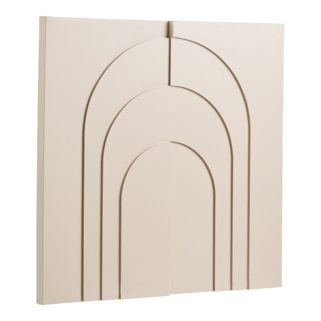 Wanddecoratie - Beige - Modern Reliëf - Boogvorm