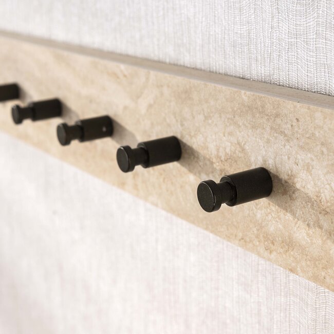 Kapstok Travino - 6 Haken Travertine-look