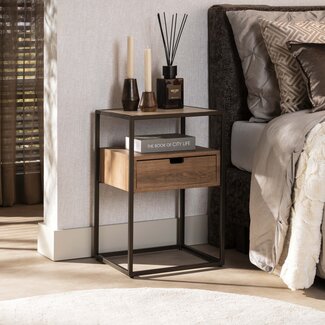 PS-Collection Nachtkastje Cassetto - Travertin & Eikenhoutlook