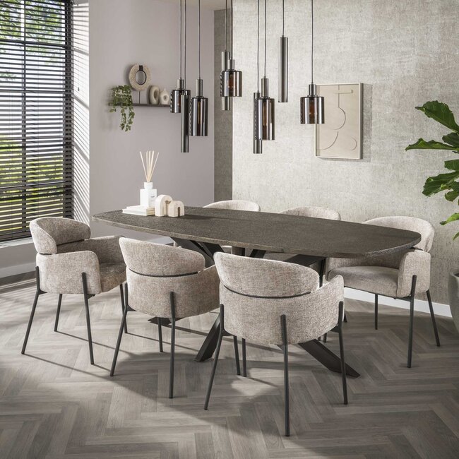 Hanglamp Sienna Bruin Glas 9 Lichtpunten - Sepiora