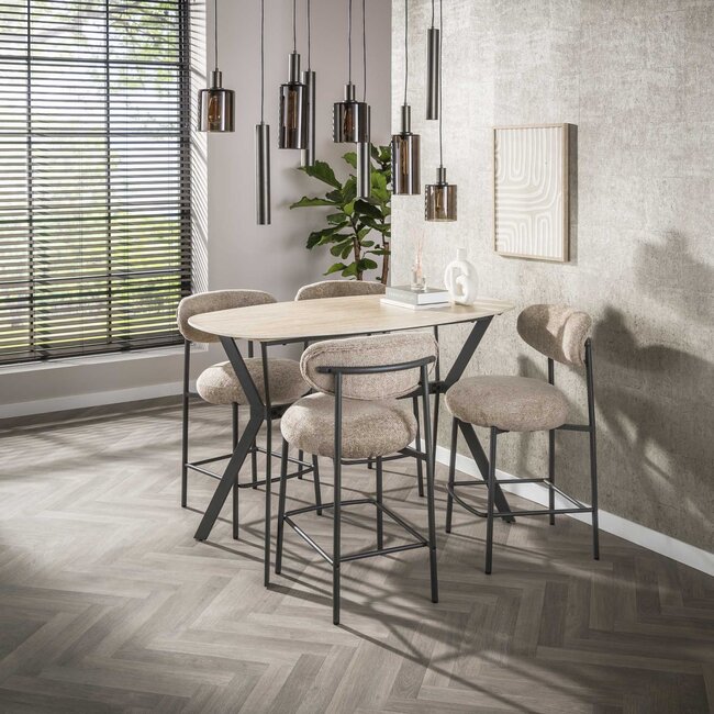 Hanglamp Sienna Bruin Glas 9 Lichtpunten - Sepiora