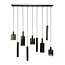Hanglamp 9-Lichts Sepiora - Bronskleurig Metaal & Glas