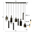 Hanglamp Sienna Bruin Glas 9 Lichtpunten - Sepiora