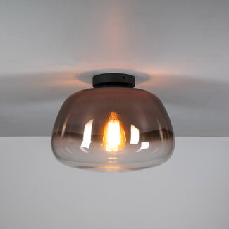PS-Collection Plafondlamp Koper Glas 1 Lichtpunt - Pulse Shaded