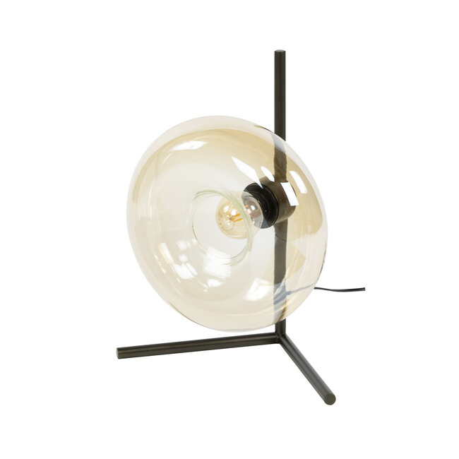PS-Collection Tafellamp Soll - Amber Glas & Metaal Brons