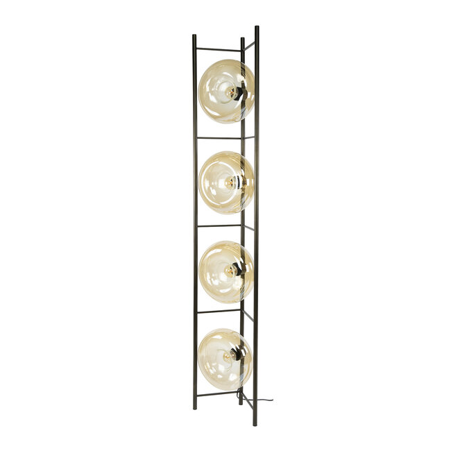 Vloerlamp Amber Glas Brons Metaal 4-Lichts - Soll