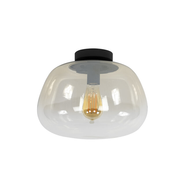Plafondlamp Amber Glas 1 Lichtpunt - Pulse Shaded