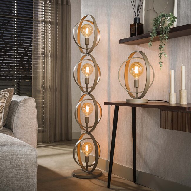 PS-Collection Vloerlamp Turn Around 4-lichts - Beige/Metaal