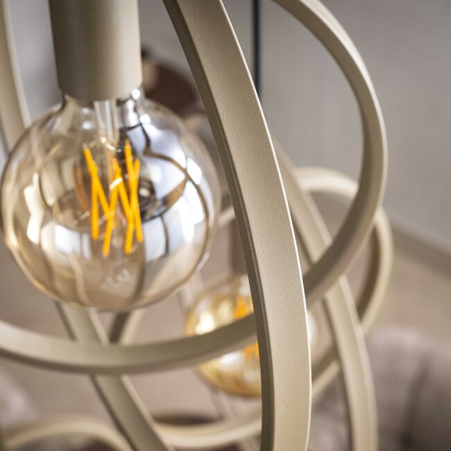 Hanglamp Metaal Beige 3 Lichtpunten - Turn Around