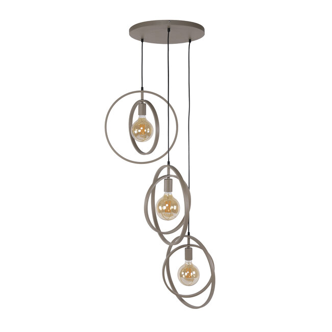 Hanglamp Metaal Beige 3 Lichtpunten - Turn Around