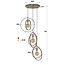 Hanglamp Metaal Beige 3 Lichtpunten - Turn Around