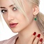 Oorbellen Druppel - Groene Onyx & Verguld Zilver