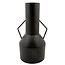 Zwarte Vaas Metaal - Modern Sculpturaal Design
