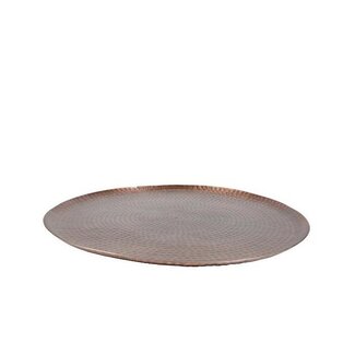 Rond Dienblad Metaal Antiek Koper – Ø63 cm