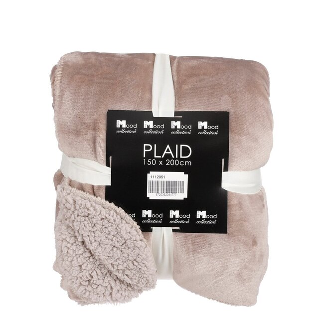 Beige Fleece Plaid - Luxe Zachte Woondeken