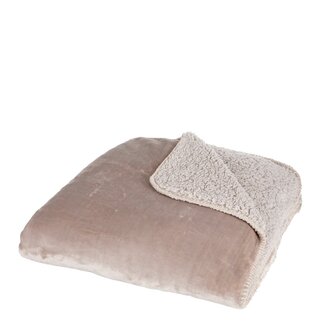 Beige Fleece Plaid - Luxe Zachte Woondeken