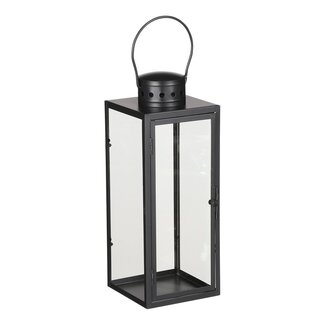 Lantaarn Zwart Metaal & Glas - Sfeervol Windlicht