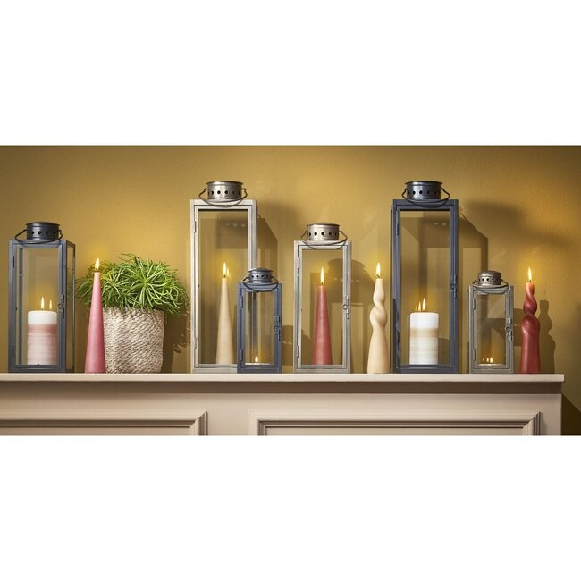 Lantaarn Zwart Metaal & Glas - Sfeervol Windlicht