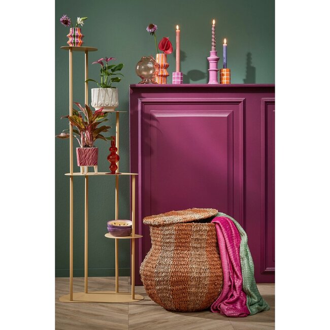 Jute Opbergmand met Deksel - Naturel/Camel