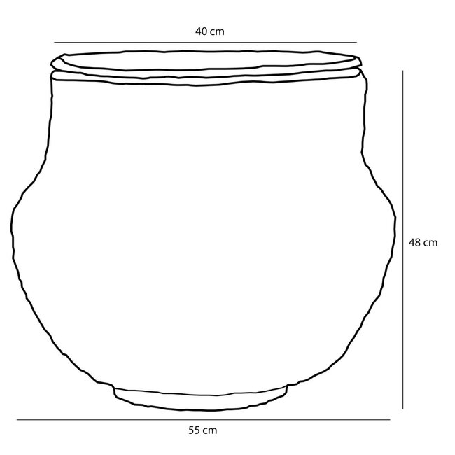 Jute Opbergmand met Deksel - Ronde Mand Naturel
