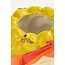 Decoratieve Bloempot Gezicht Vrouw - Geel/Oranje