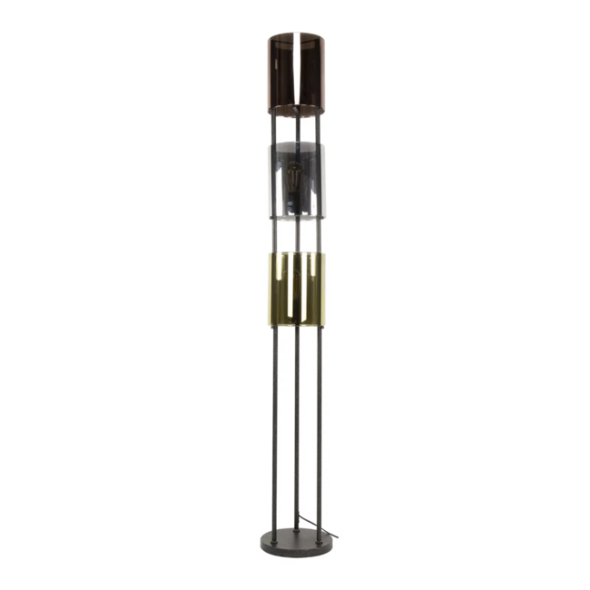 Vloerlamp Goud Zilver Koper Glas 3-Lichts - Lucente