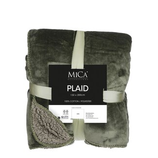 Fleece Plaid Donkergroen - Zachte Woondeken