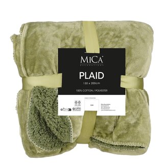 Fleece Plaid Lichtgroen - Zachte Woondeken