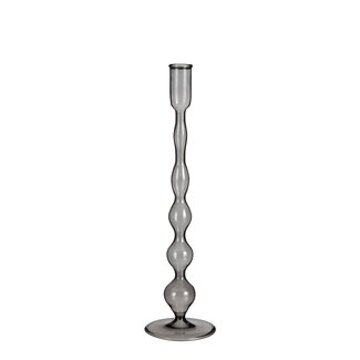 Glazen Kandelaar Donkergrijs - Elegant Design