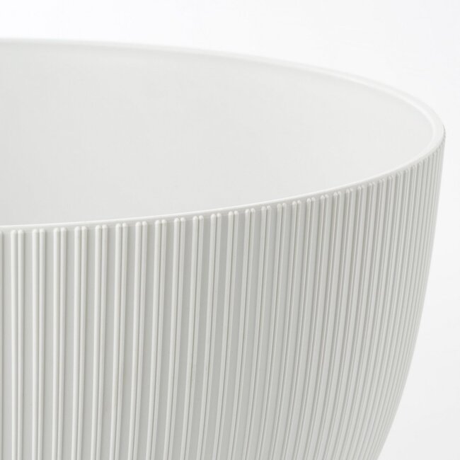 Witte Bloempot op Poten - Gerecycled Plastic