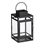 Zwarte Lantaarn van Metaal en Glas - Windlicht