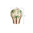 Keramieken Vaas Off-White - Palmprint Design