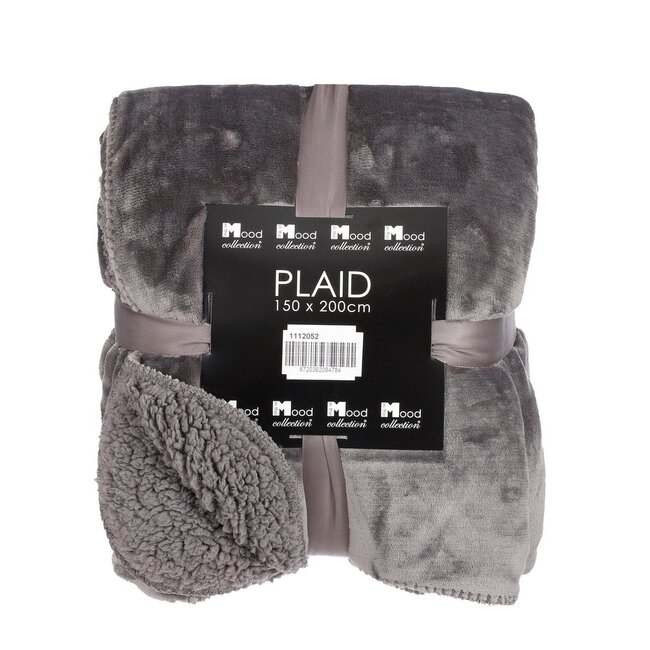 Fleece Plaid Antraciet - Zachte Woondeken
