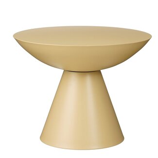 Ronde Bijzettafel Beige - Metaal Design Tafel