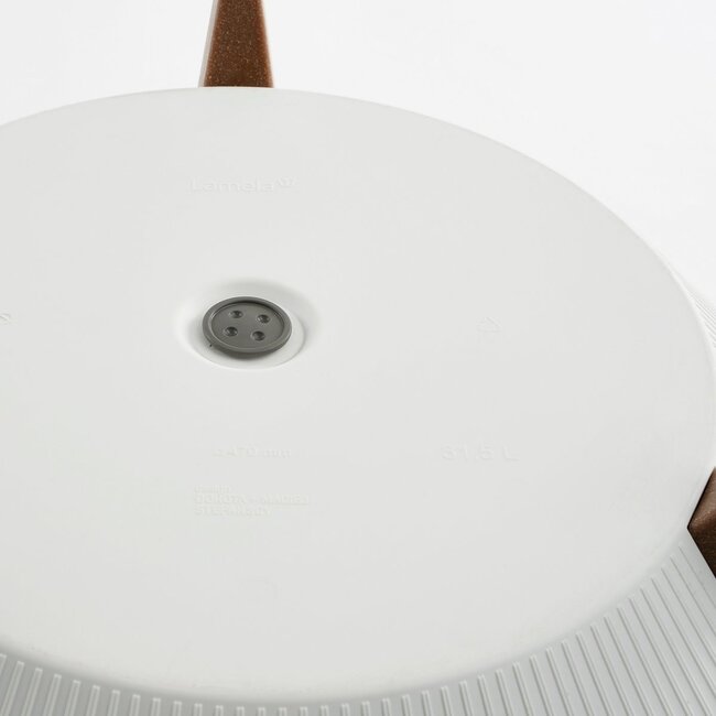 Witte Bloempot op Poten - Gerecycled Plastic