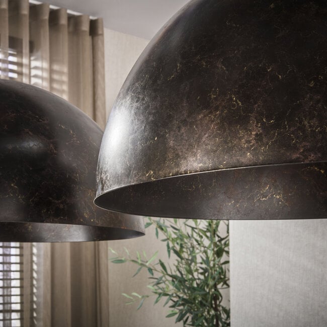 PS-Collection Hanglamp Dome Dubbel - Urban Bruin - Metaal