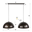 Hanglamp Metaal Urban Bruin 2-lichts - Dome Ø60cm