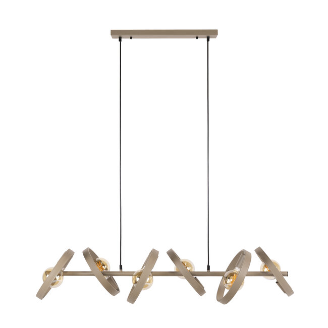 Hanglamp Beige Metaal 6 Lichtpunten - Hover