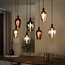 Hanglamp Artic Zwart Glasmix 7 Lichtpunten - Amfora