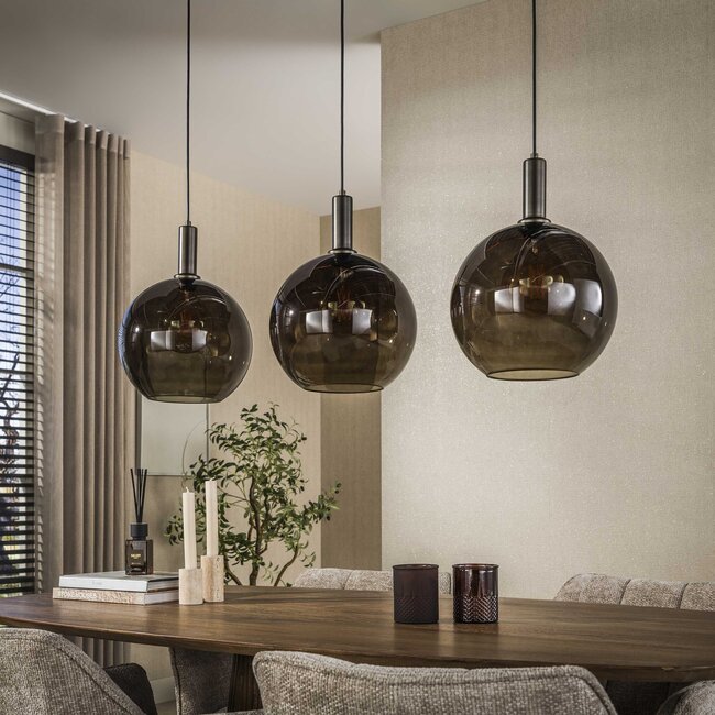 Hanglamp Glas Sienna Bruin 3 Lichts - Sfera Tricolore
