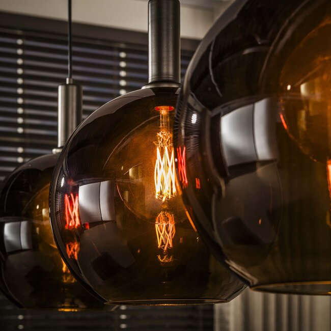 Hanglamp Glas Sienna Bruin 3 Lichts - Sfera Tricolore